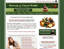 Tablet Screenshot of naturalhealthcollege.org